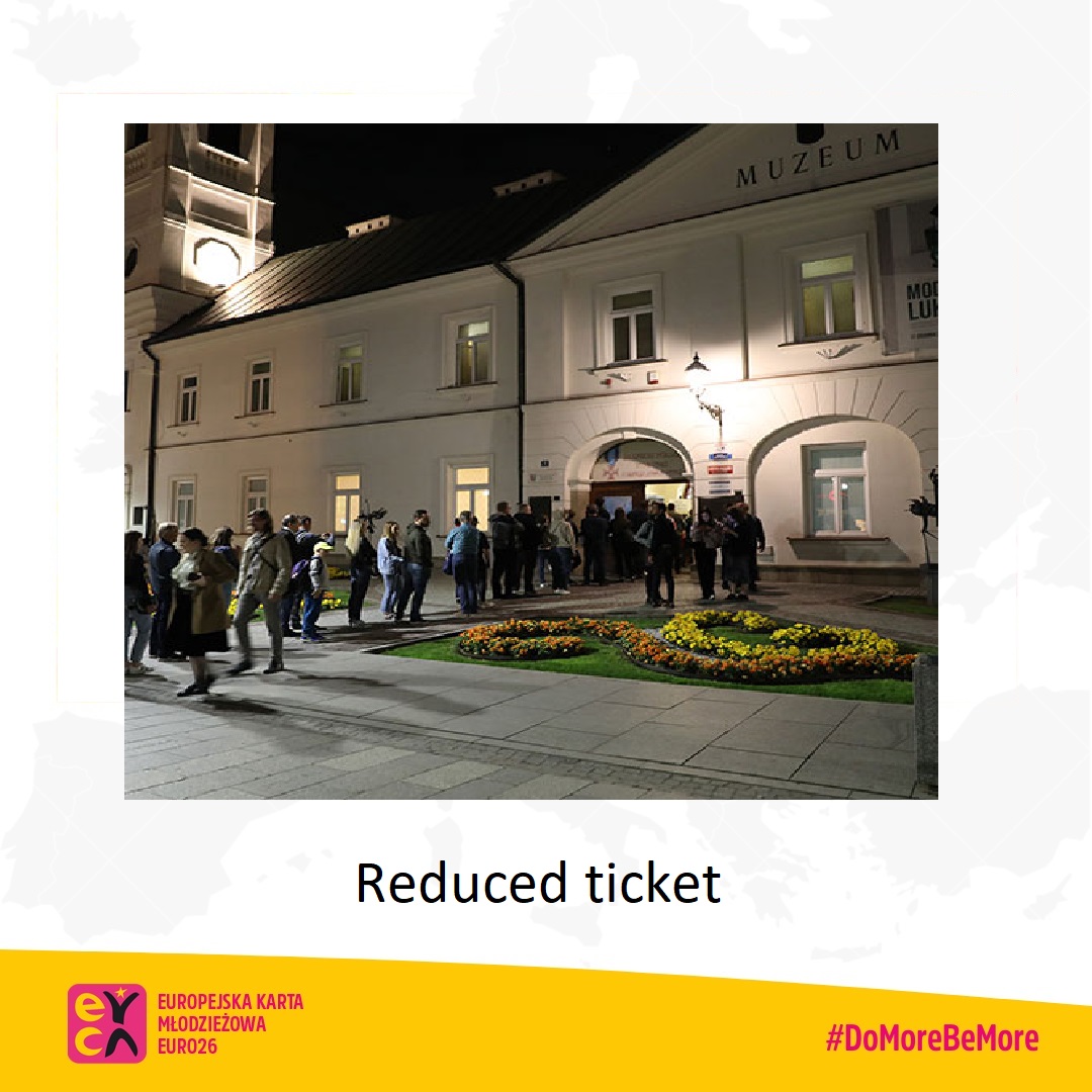 Reduced ticket, Sunday entrance free